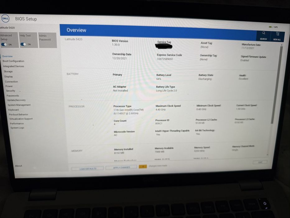 Dell Latitude 5420 i5-1145G7 | 8GB RAM | SSD 256GB | DOTYK | Full HD