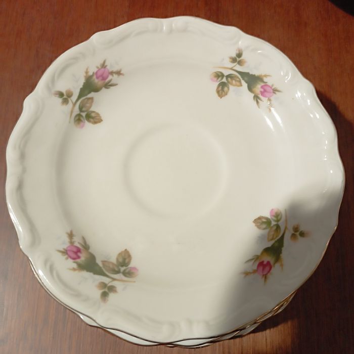 Блюдца сервізні Walbrzych, квітковий орнамент