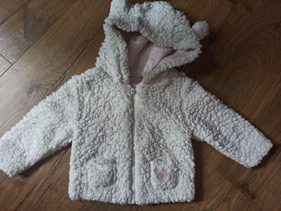 kombinezon/pajacyk polarowy i ciepła bluza 80 + czapka