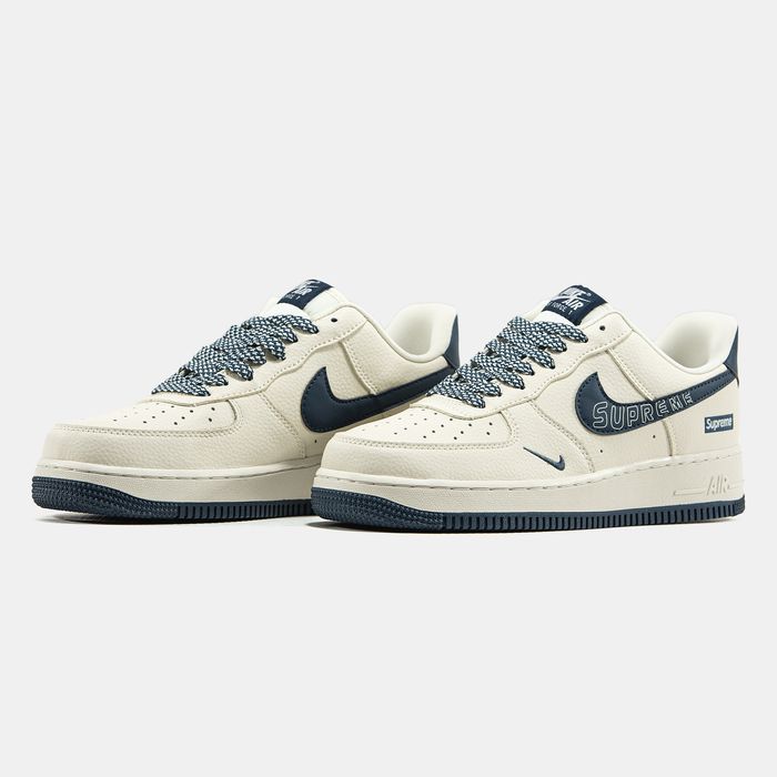 Кросівки Кроссовки Nike Air Force 1 x Supreme Beige Бежевий Бежевый Кросовки повсякденні