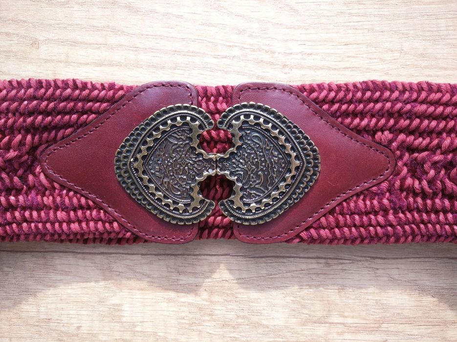 Пояс резинка Etro бордовий ремінь