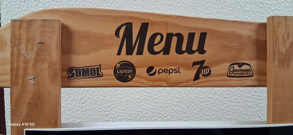 Suporte/Porta Menus Vertical de Chão - SALDOS