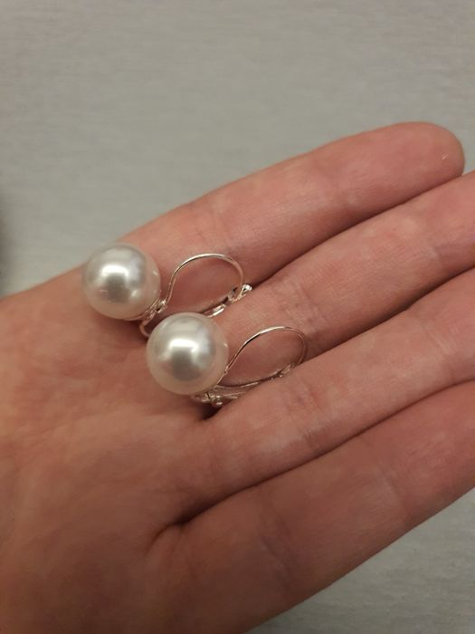 Kolczyki Damskie Wiszące Perły Perełki