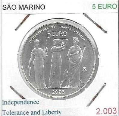 San Marino - - - 5 Euros - 2010 - - - Caravaggio - - - Moeda de Prata