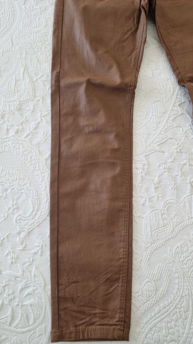 Calças castanhas Stradivarius, tamanho 38, skinny