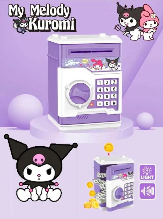 Дитячий сейф-копилка My melody Kuromi з купюроприймачем і кодовим замк