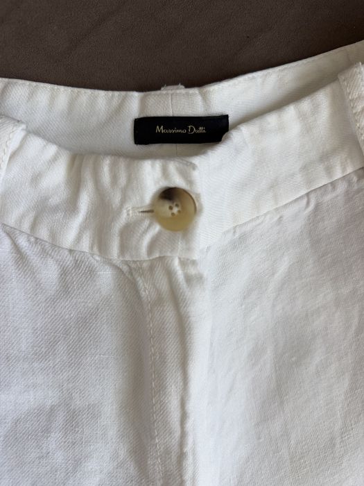 Білі шорти льон Massimo Dutti