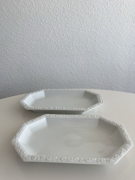 Zestaw dwóch  półmisków Rosenthal Maria Biała
