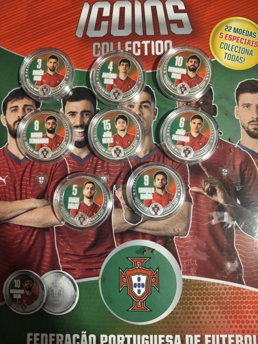 Moedas icoins da seleção portuguesa