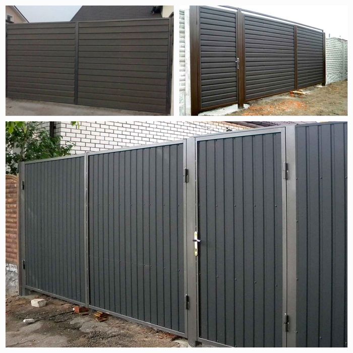 Ворота.Еврозабор.Забор Жалюзи, из профнастила. Автоматические ворота.