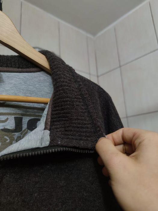 Sweter sweterek XXL męski brązowy kremowy Kejo wełniany wełna bluza ho