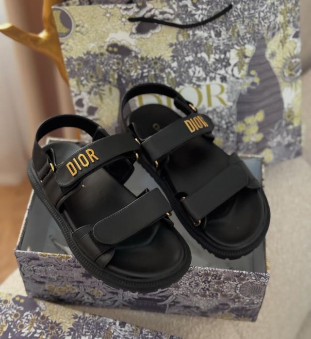 босоніжки діор чорні | 25.5 см