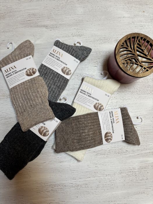 Skarpetki 5 par 35-38, z merynosa