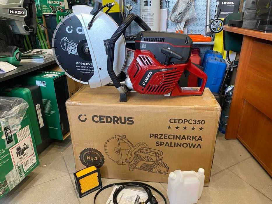 Przecinarka spalinowa Cedrus PC350 do betonu 4,8kM + TARCZA GRATIS