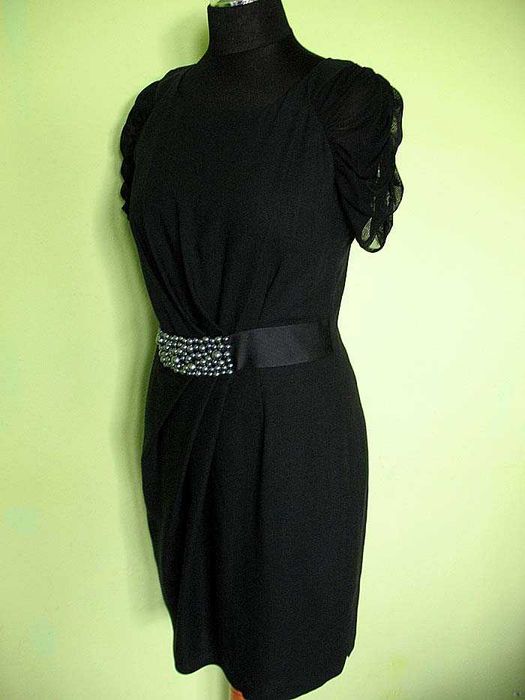 Sukienka - Czarna - Piękny styl - 40 L - biust 90 cm  Monnari