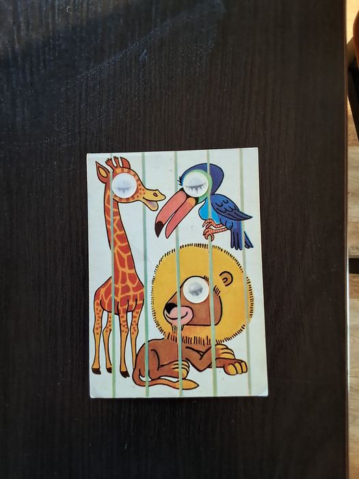 Pocztówka elementami ruchomymi Eva Havlickova