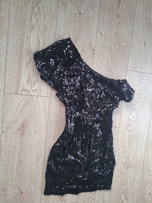 Mohito S36 cekiny SYLWESTER sukienka czarna