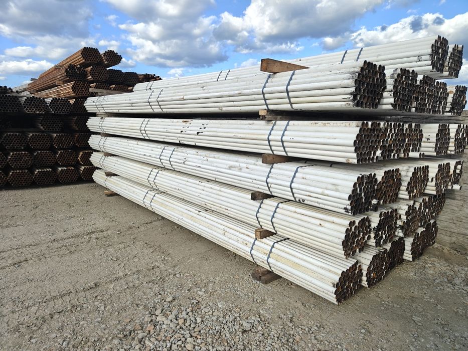 Słupki ogrodzeniowe tunele foliowe fi 51x2.3mm odcinki 6.5m.