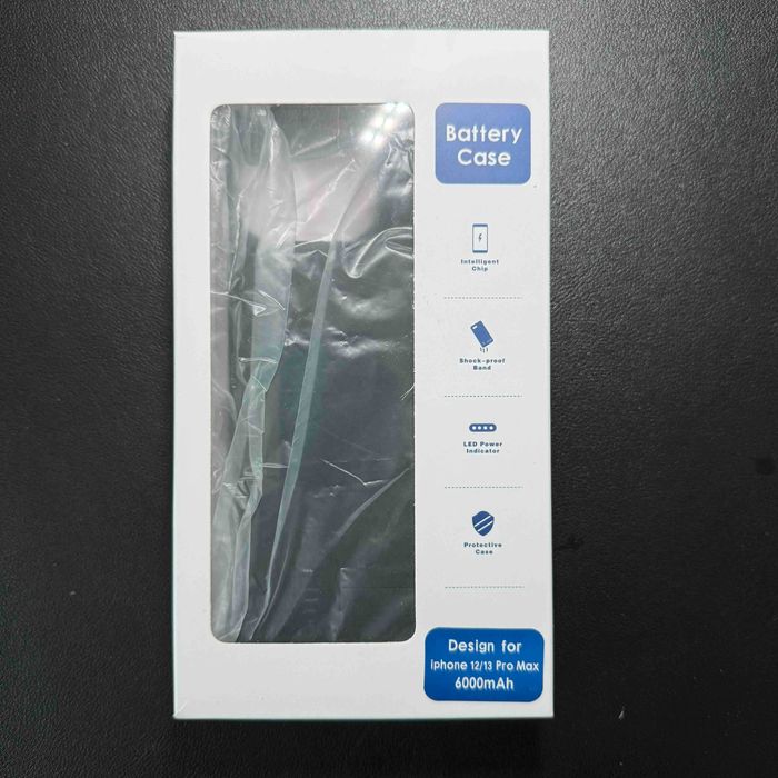 Чехол заряжания iBattery для iPhone 12 Pro Max 6000 mAh black