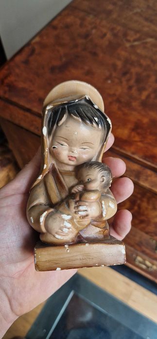 Rzeźba figura sakralna unikat Japonia MADONNA Maryja dewocjonalia