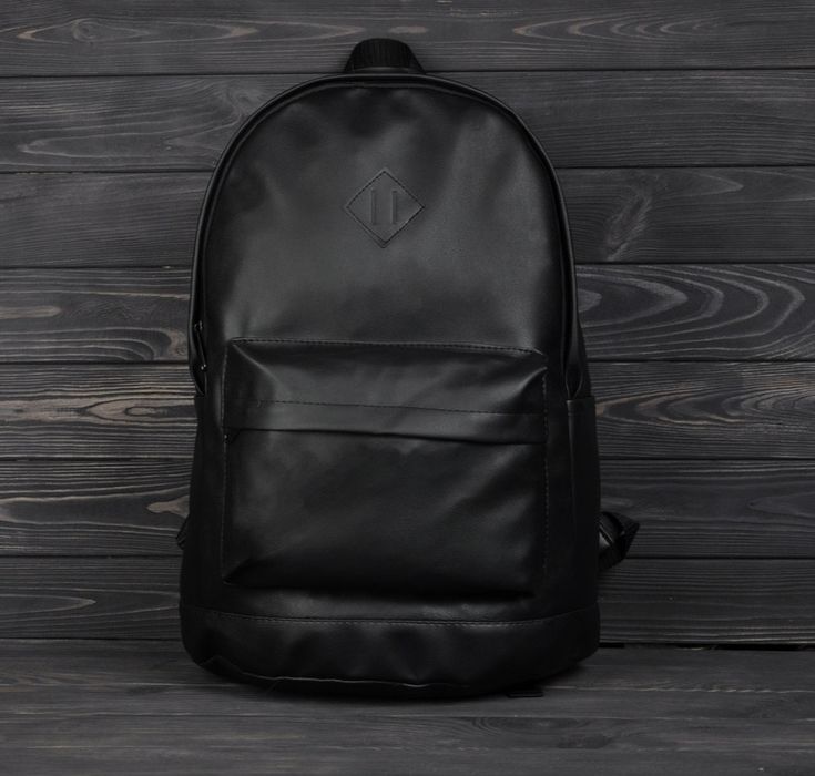 Рюкзак мужской кожаный черный сумка портфель