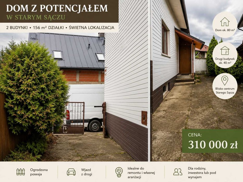 Dom z potencjałem Stary Sącz