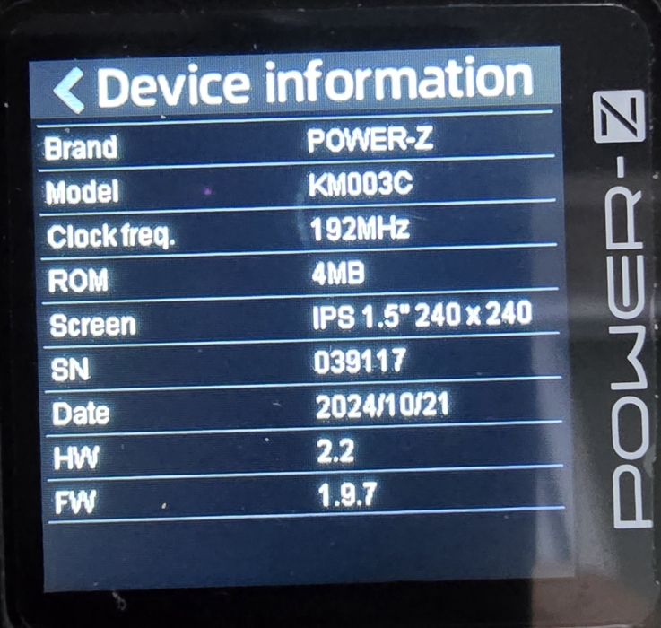 USB-тестер ChargerLAB Power-Z KM003C (PD 3.1, 240W) – Оригинал