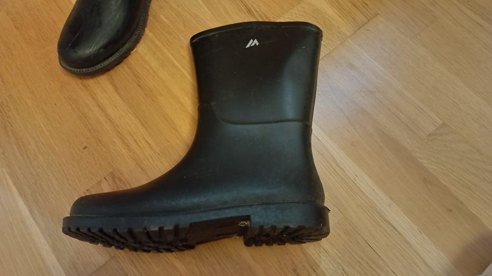 Czarne kalosze Martes  z wysoką holewką 37