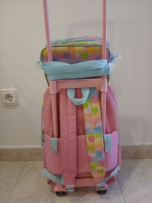 Conjunto: Mochila escolar e lancheira da Gaby gato