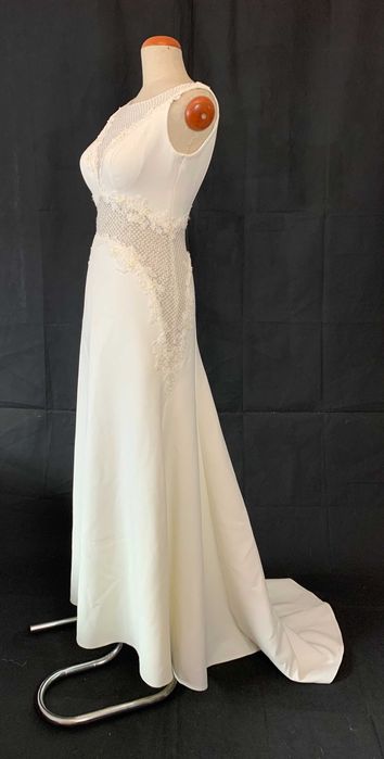 Nowa Suknia Ślubna M 38 Ivory satynowa boho cywilny wesele poprawiny