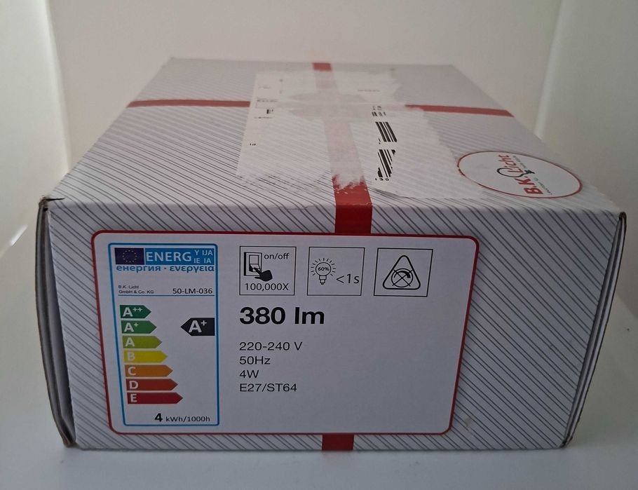 Żarówki dekoracyjne LED E27 ST64 4W 380lm B.K.Licht retro zestaw