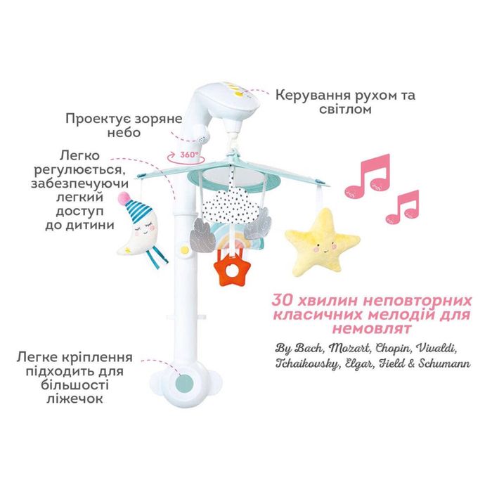 Музичний мобіль Taf Toys з проектором - Солодкі сни