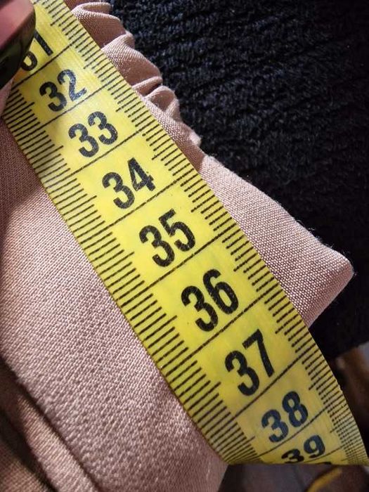 Spodnie damskie, camel z ozdobnym lampasem, NOWE