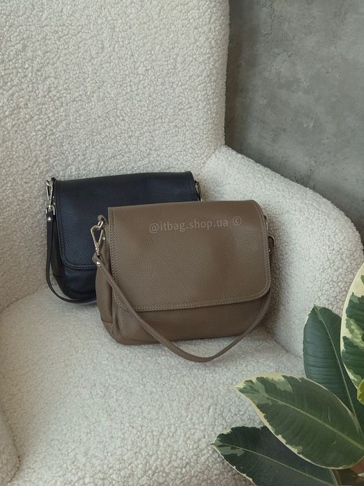 Італійська шкіряна сумка кросбоді. Кожаная сумка кроссбоди итальянская