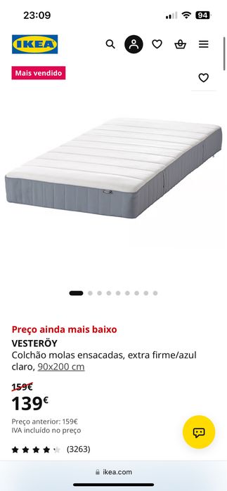Cama e colchão Ikea