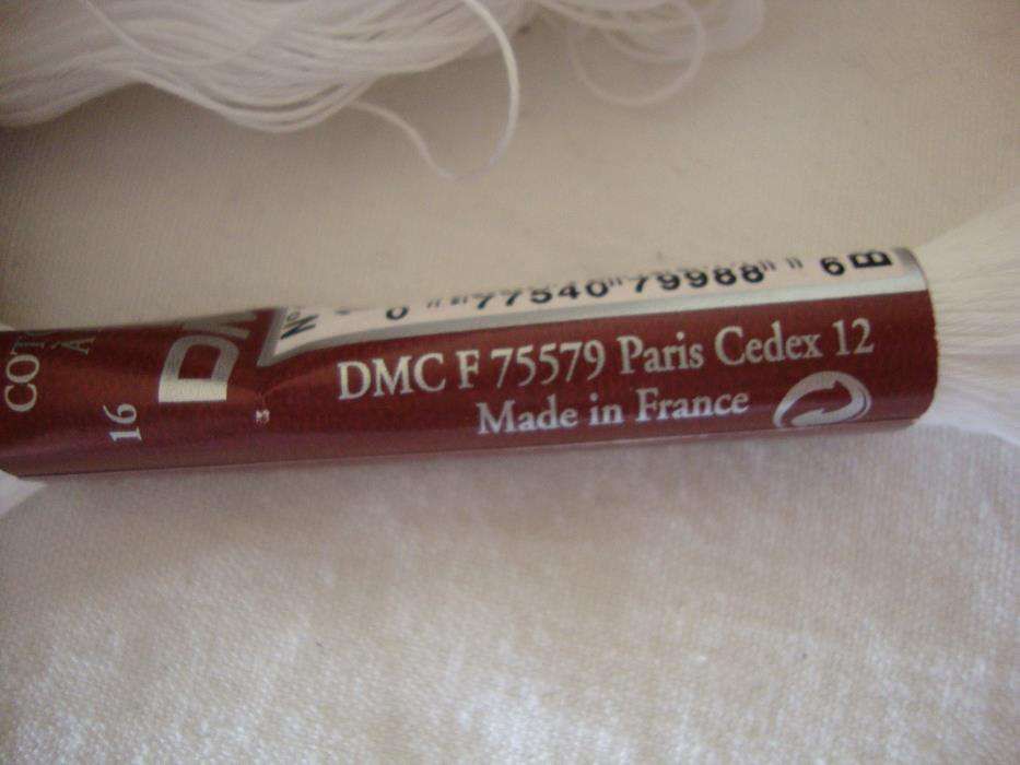 12 Molhos de Fio Branco para bordar, GMC (Novos)