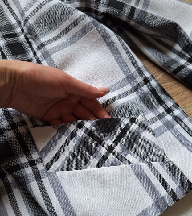 Klasyczna elegancka marynarka żakiet w kratę plus size 46 Investments