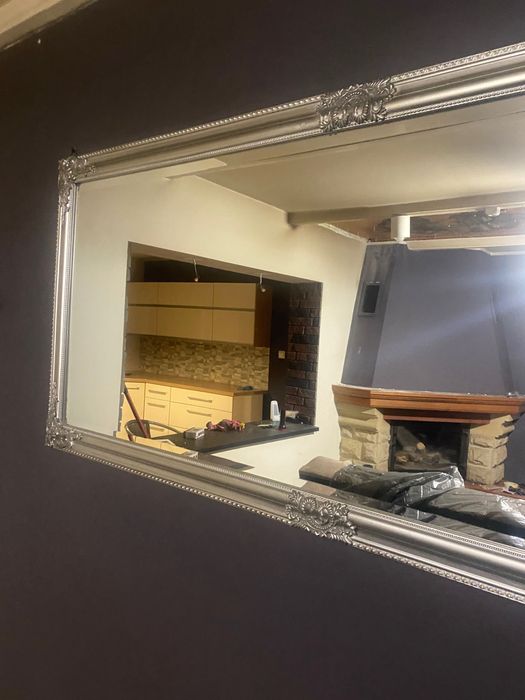 Lustro w stylowej srebrnej oprawie 160x 70