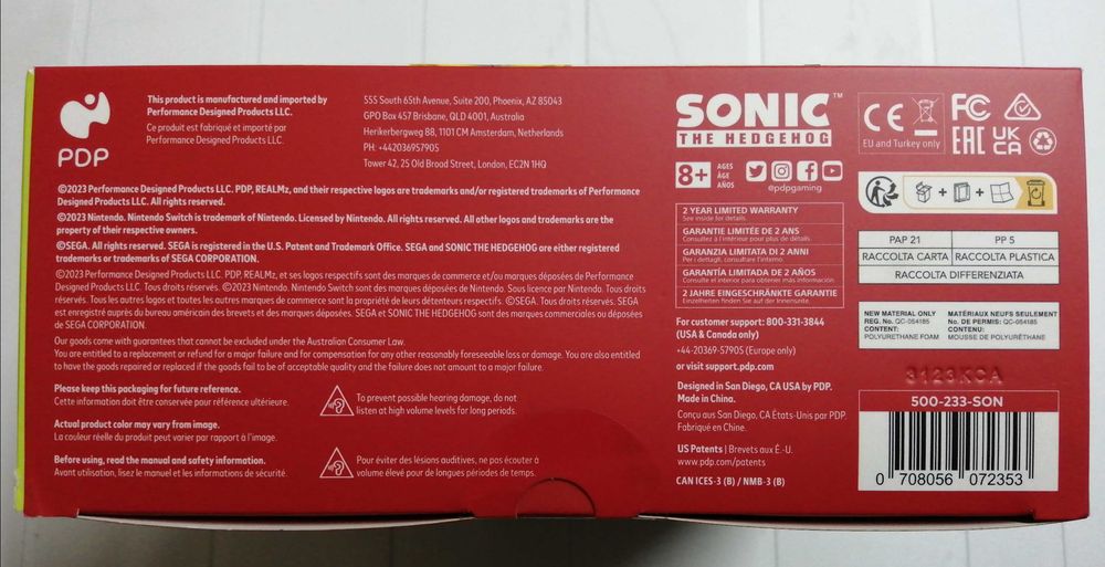 Auscultadores Nintendo switch Sonic