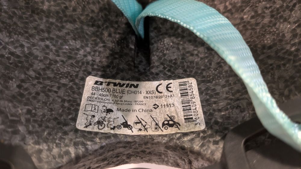 Kask rowerowy dziecięcy btwin 44-49 cm