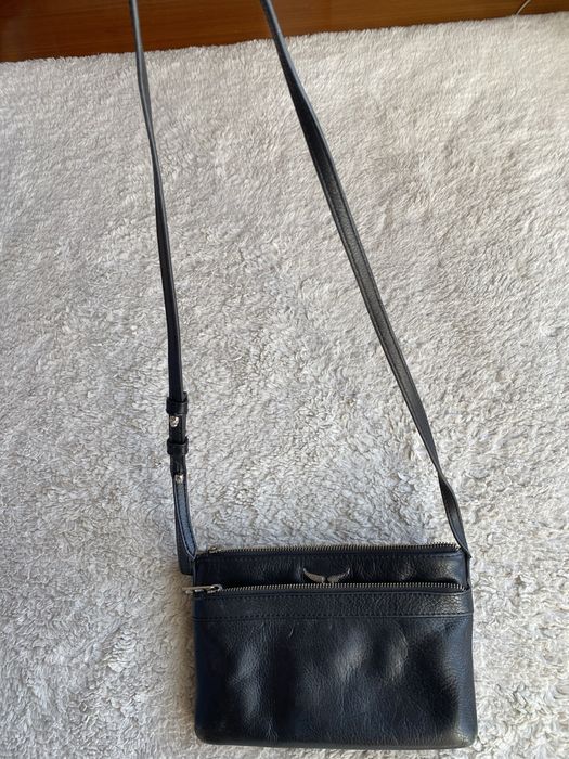 Mala tiracolo original  zadig & voltaire pele preta clutch