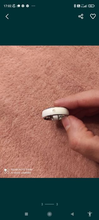 Pierścionek NFC bialy