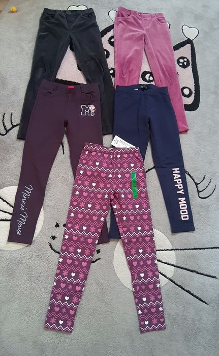 Spodnie leginsy lekko ocieplane r.134