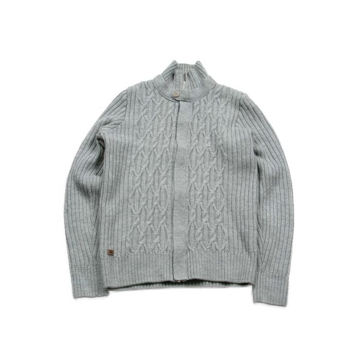 Lacoste Sweter Kardigan 100% Wełna SS/2 Virgin Wool Szary Zip