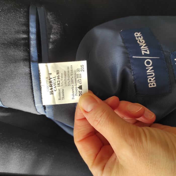 Marynarka Slim Bruno Zinger wzrost 185 cm