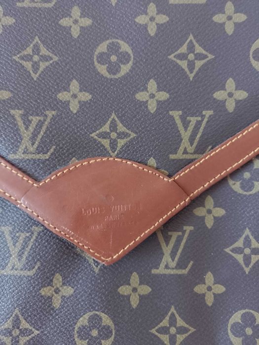Louis Vuitton/ Brązowa, duża torebka listonoszka