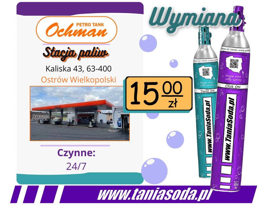 Gaz Soda CO2 425g do saturatorów Stream quick on twist on connect