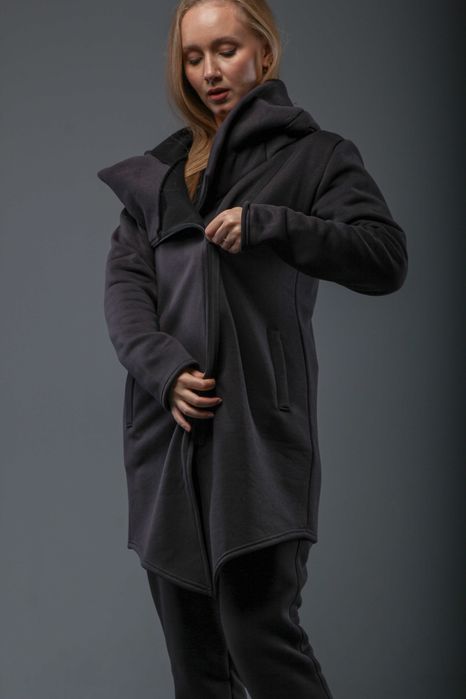 Теплая Серая женская мантия флис унисекс, кардиган, кофта, накидка