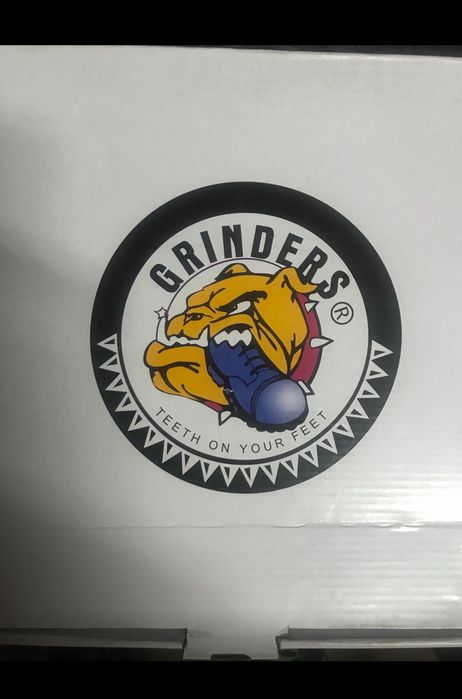 Черевики GRINDERS Bulldog CS BLACK 10 люверсів 100% ШКІРА сталевий нос