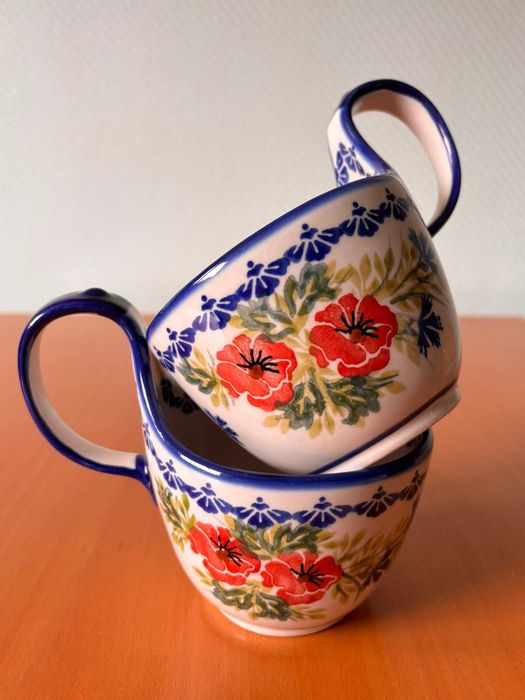 NOWE Czerpaki, 2 szt. UNIKAT, ceramika Bolesławiec